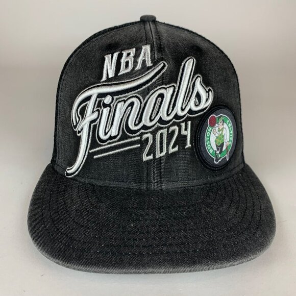 Boston Celtics 2024 NBA Finals Black New Era 9Fifty Snapback Trucker Hat - Picture 2 of 6